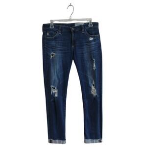 AG | The Stilt Roll-Up Cigarette Roll-Up Distressed Jeans Size 28
